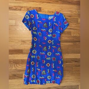 Vintage abstract print dress